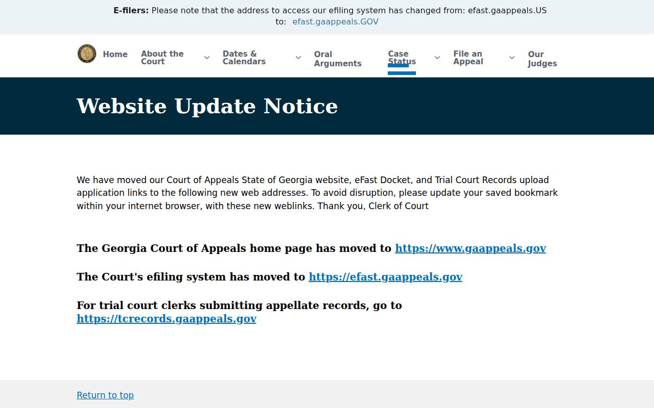 Dodge County civil docket Georgia Court of Appeals context