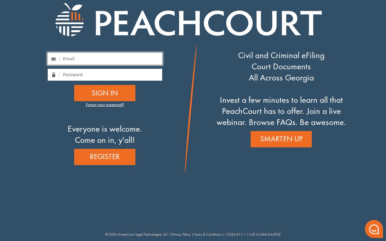 Dodge County civil docket PeachCourt filing context
