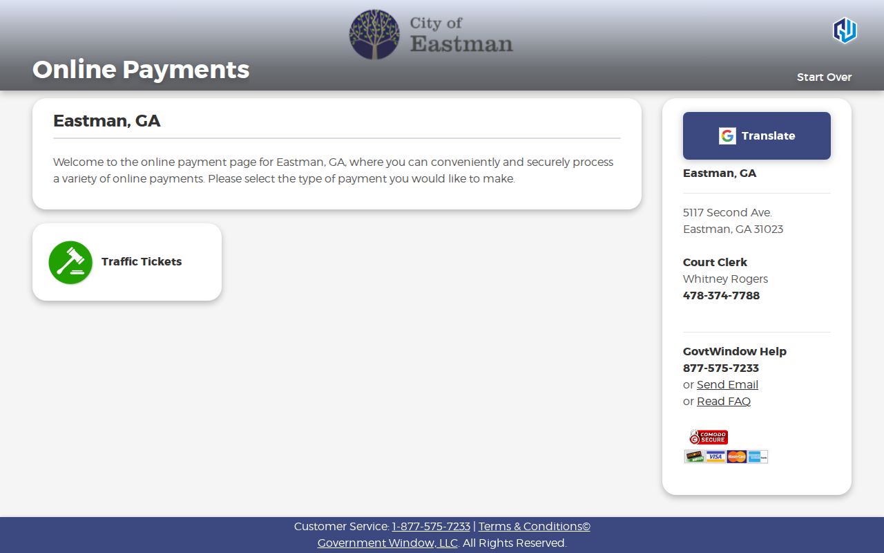 Eastman court docket ticket page verification boundary