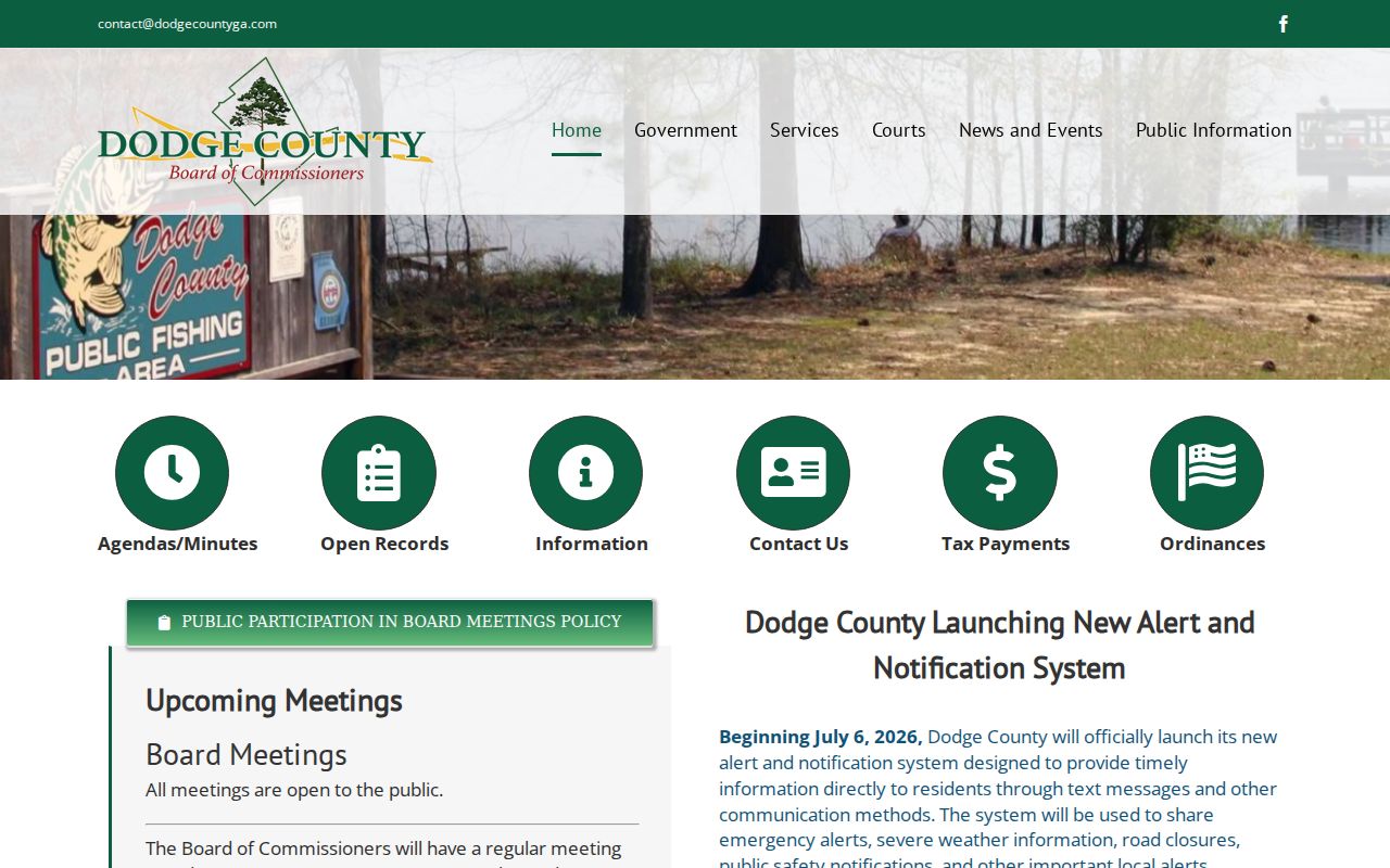 Dodge County court docket courthouse access context