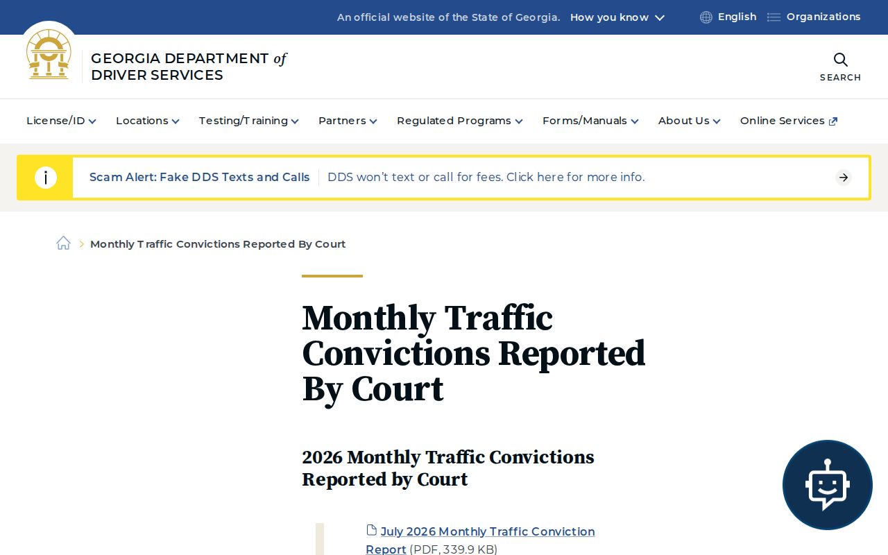 Dodge County traffic ticket Georgia DDS access context